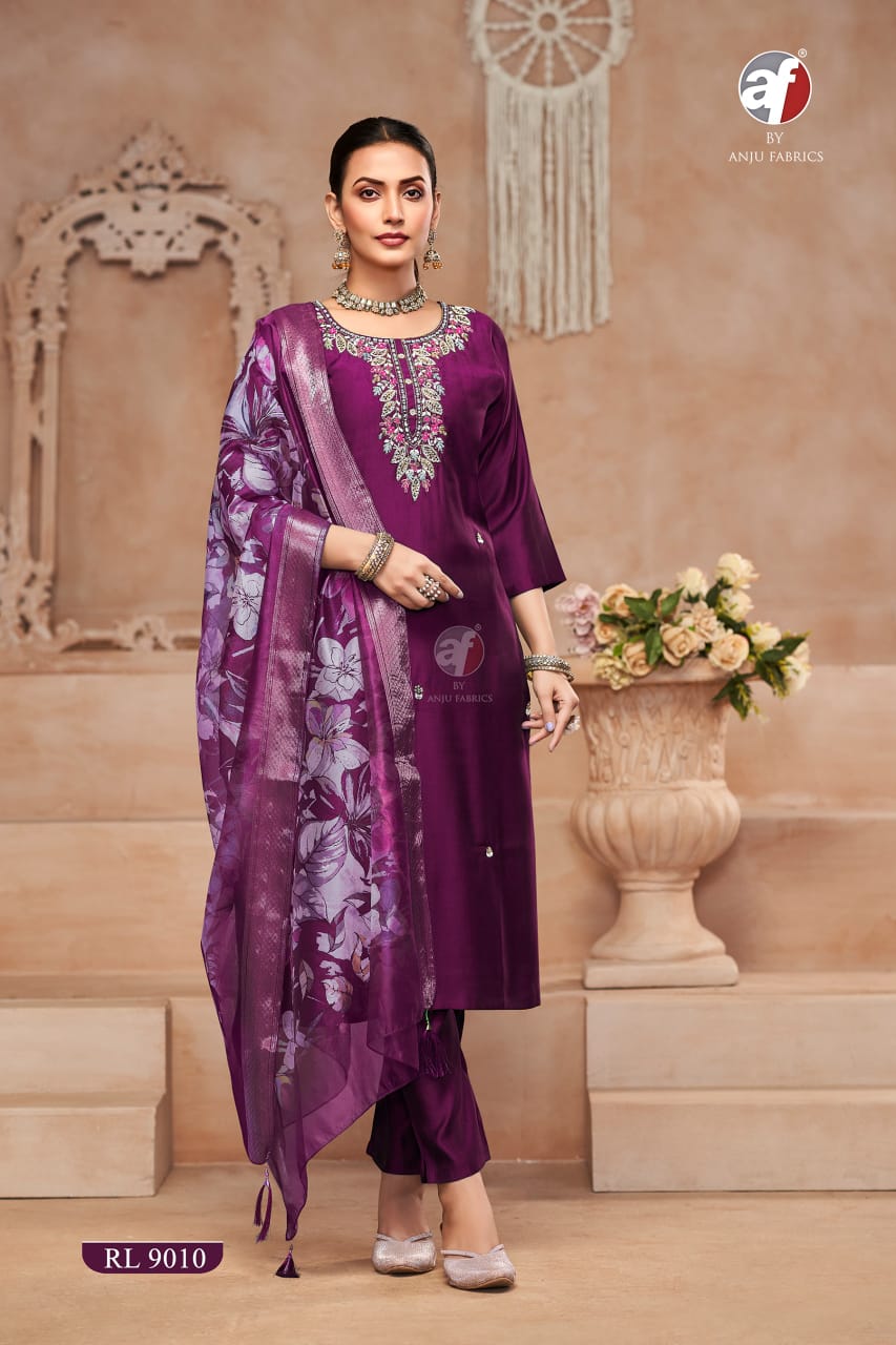 Premium Deep Magenta Heavy Embroidered Salwar Suit Set | RL 9010