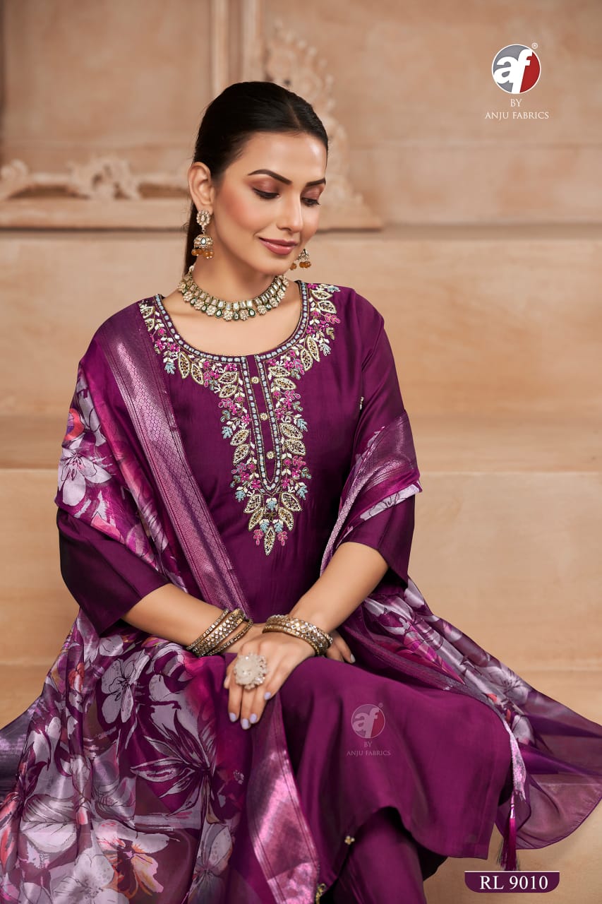 Premium Deep Magenta Heavy Embroidered Salwar Suit Set | RL 9010